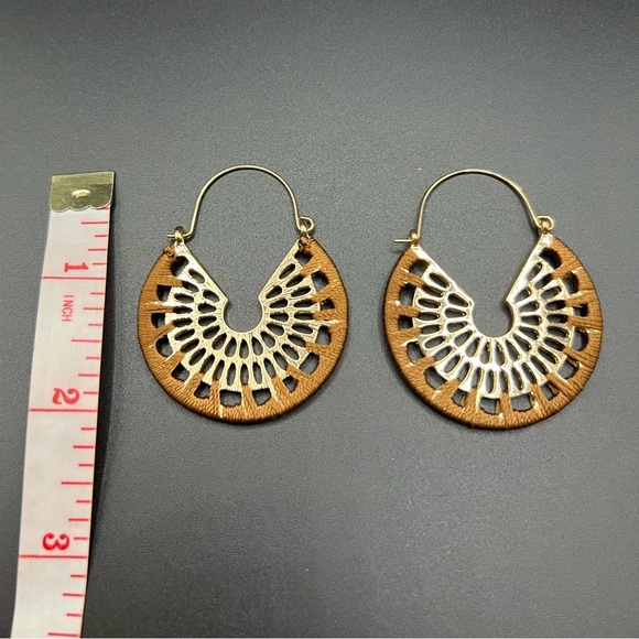 Crochet Ring Earrings - Picture 3 of 3